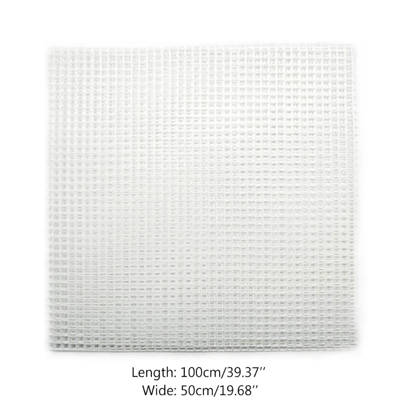 

50x100cm Mesh Cloth for Latch Hook Rug Hooking Making Tapestry Canvas DIY Tool 87HB