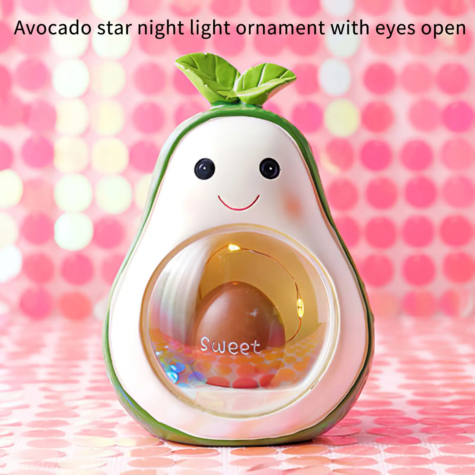 

Avocado Star Light Home Room Cartoon Resin Decoration Night Light Smile Doll Atmosphere Child Night Bedroom Accompany Lamp