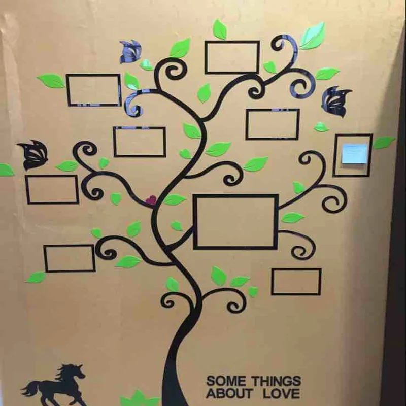 

Acrylic 3D Family Photo Frame Tree Wall Stickers Removable DIY Art Wall Poster Decals For Living Room Bedroom Home Decoration
