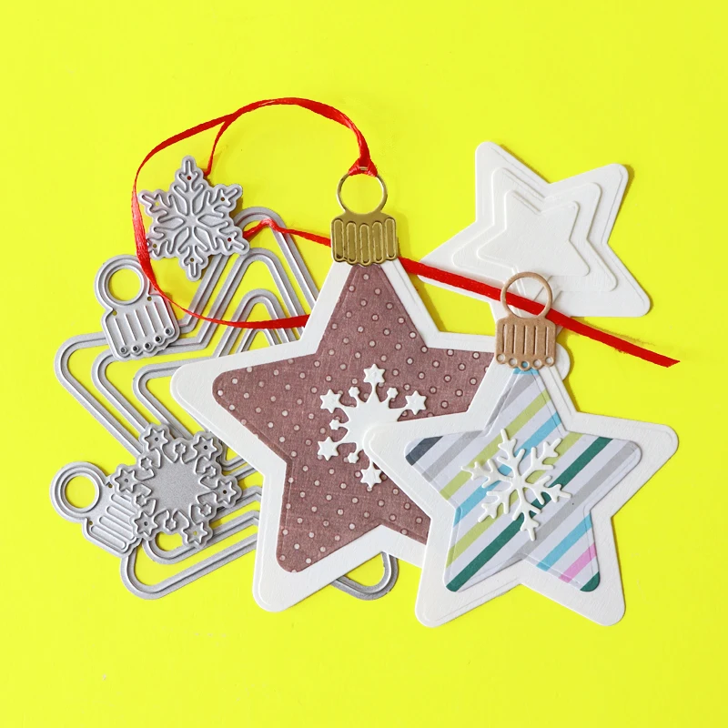 Cutting Dies Star Bauble Scrapbook Cardmaking DIY Paper Craft Metal Stencil Surprise Creation |