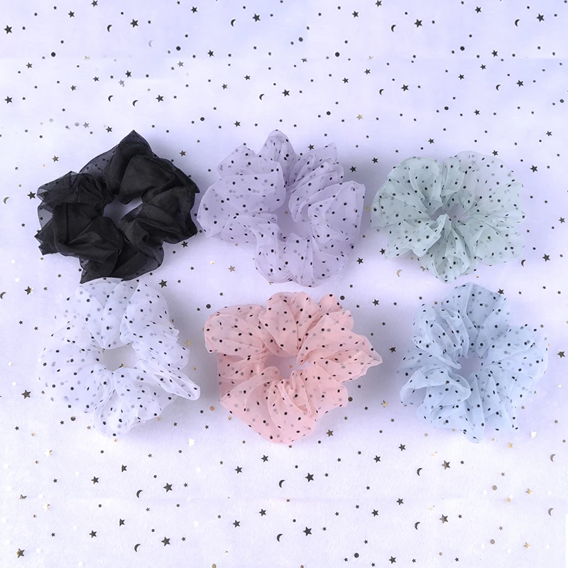 Женская резинка для волос Ruoshui из органзы в Корейском стиле аксессуары украшения