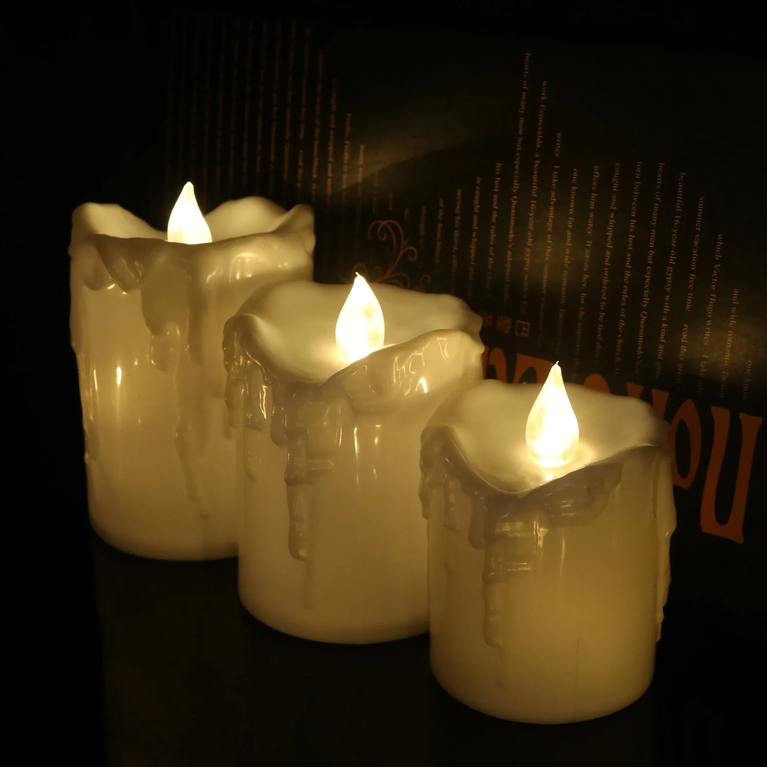 3 шт. СВЕТОДИОДНЫЙ Tealight свеча украшение дома электронные свечи беспламенные