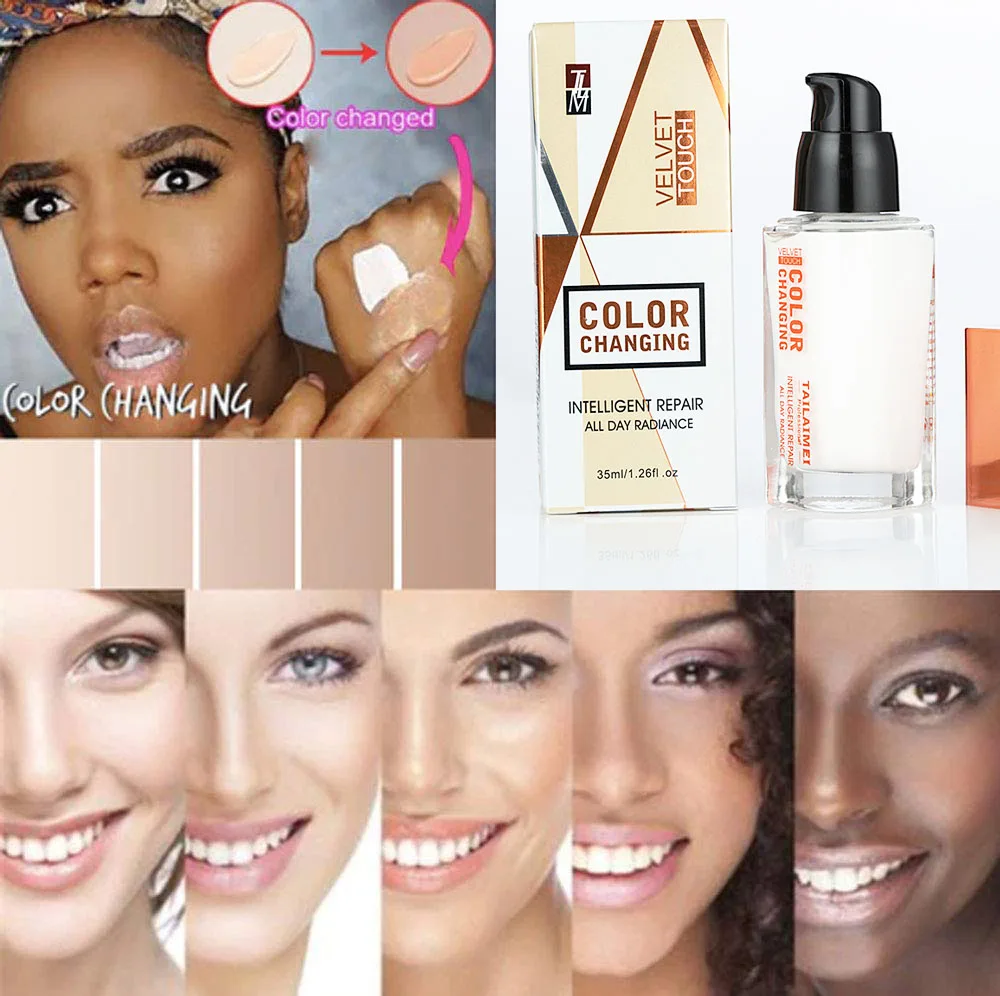 TLM 30 мл меняющая цвет жидкая основа контроль масла консилер из искусственной кожи