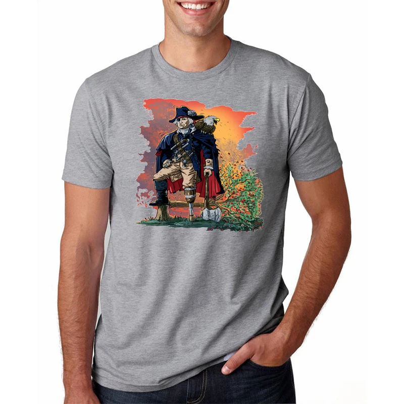 105216 Повседневная футболка с коротким рукавом мужская серая хлопковая крутая