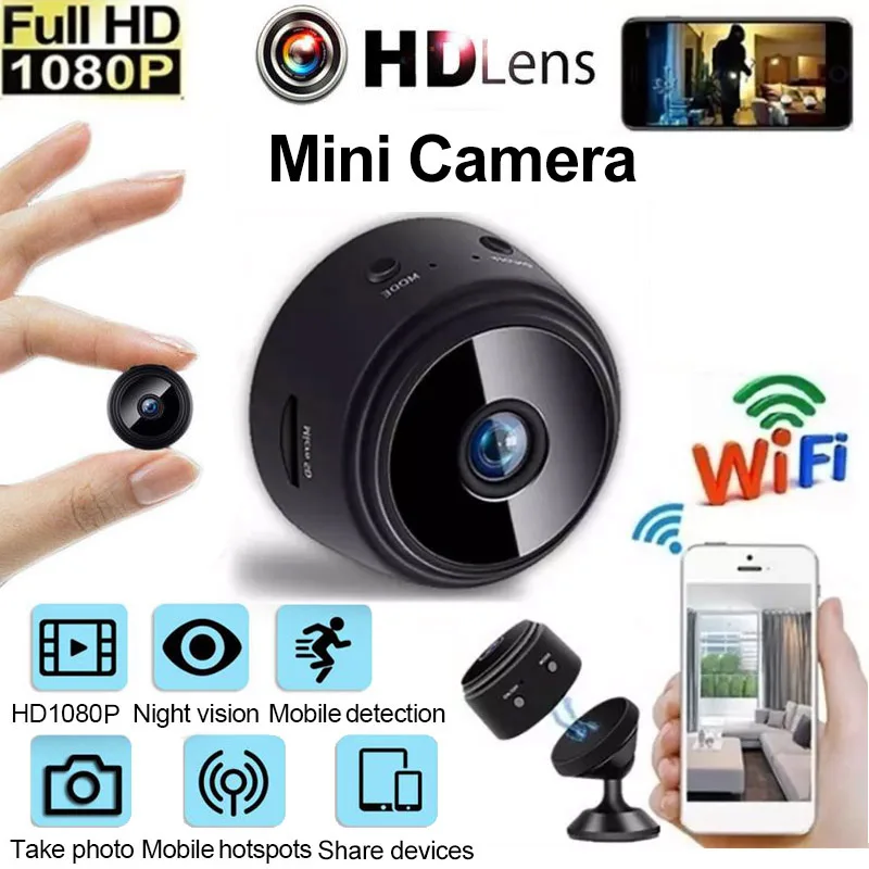 

Mini Wifi Camera Full HD 1080P Wireless IP Network App Control Support 128GB TF Night Vision DVR Webcam Video Camcorder Recorder