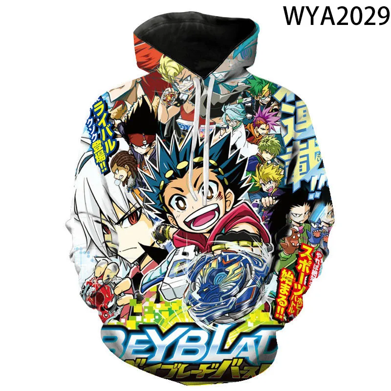 Толстовки с 3D-принтом Beyblade Burst для мужчин и женщин крутые модные худи пуловер