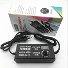 Универсальный адаптер с регулируемым напряжением, от переменного до постоянного тока, 3-12 В, 3-24 В, 9-24 В, с дисплеем, Регулируемый источник питания, adatpor 3, 12, 24 В