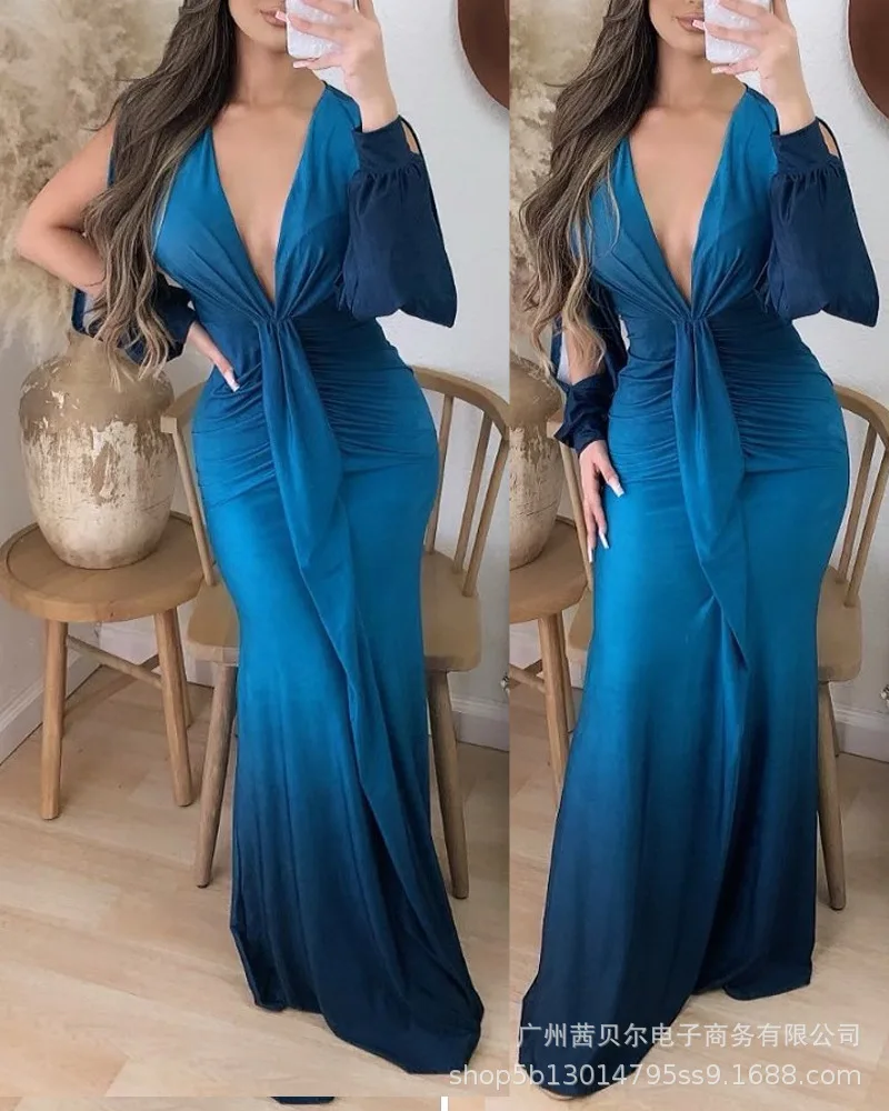 

Spot 2021 New V-neck Strapless Sexy Long Skirt
