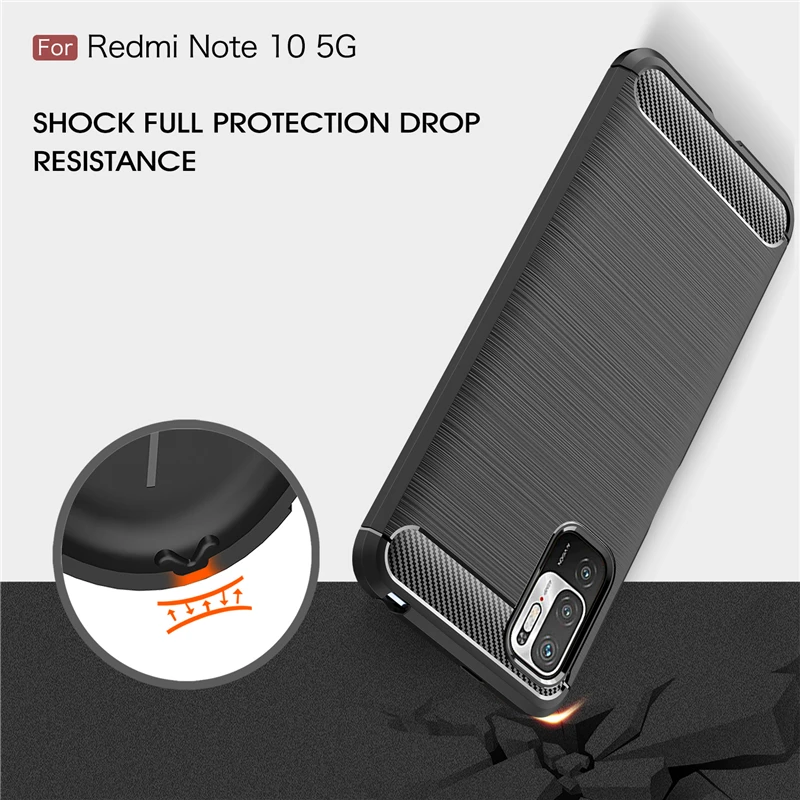 for xiaomi redmi note 10 5g case redmi note 10 pro 10s cover shockproof bumper soft silicone armor phone case redmi note 10 5g free global shipping