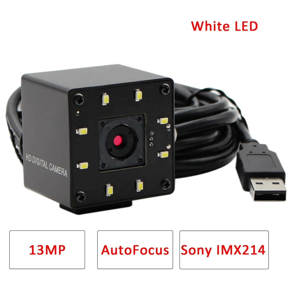 ELP камера ночного видения 13 мегапикселей USB2.0 с белым светодиодный IMX214 цветной HD