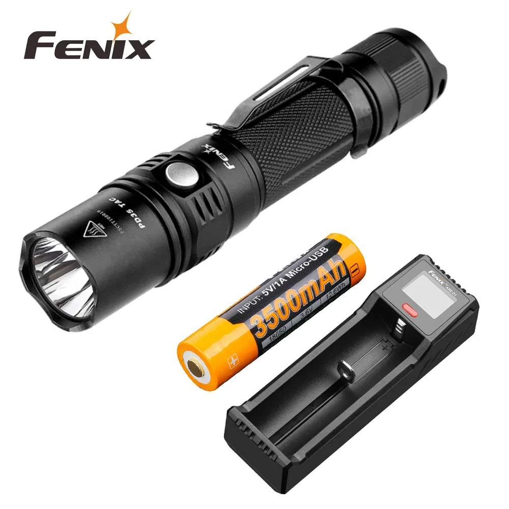 Фонарик Fenix PD35 тактический светодиодный турбовыход 1000 люмен зарядное устройство
