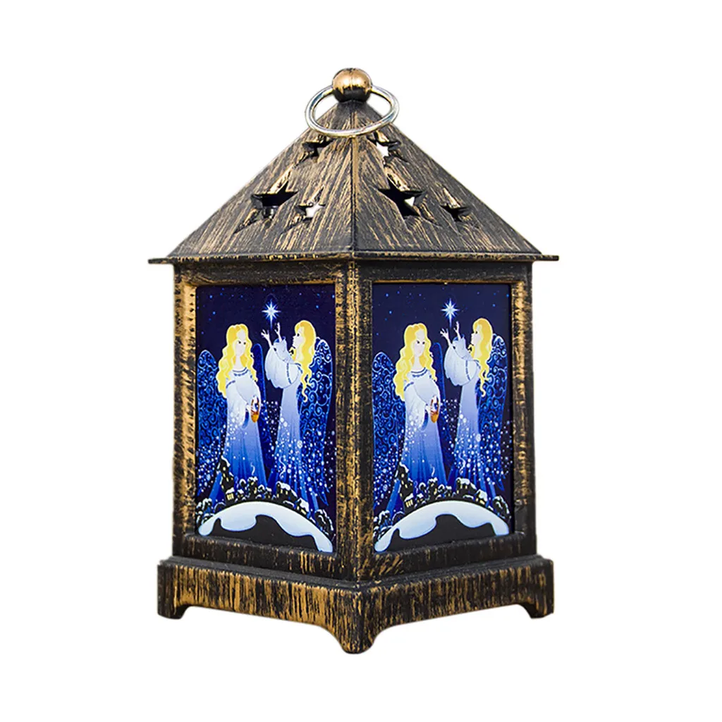 Креативный светодиодный светильник мини деревянный дом Рождественская елка