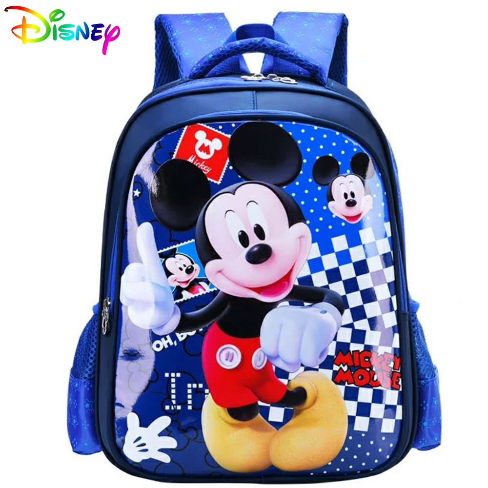 Детский рюкзак для студентов Disney, дышащий дорожный ранец для подростков с мультяшным рисунком Микки Мауса, Софии, с принтом