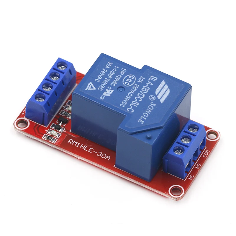 

1PCS 5V 30A Two-way isolation relay module High/low level trigger 5V 30A 1-Channel Relay Module+Electronic With Optocoupler
