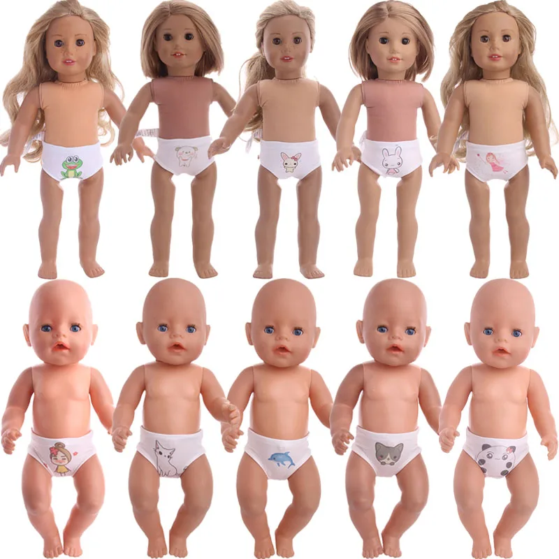 

Doll Clothes Pure Cotton Solid Color Panties Fit 18 Inch American And 43 Cm Reborn Baby OG Girl Doll, Holiday Gifts For Children
