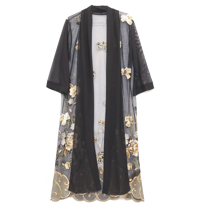 Женское платье из двух частей винтажный сарафан с цветочной вышивкой