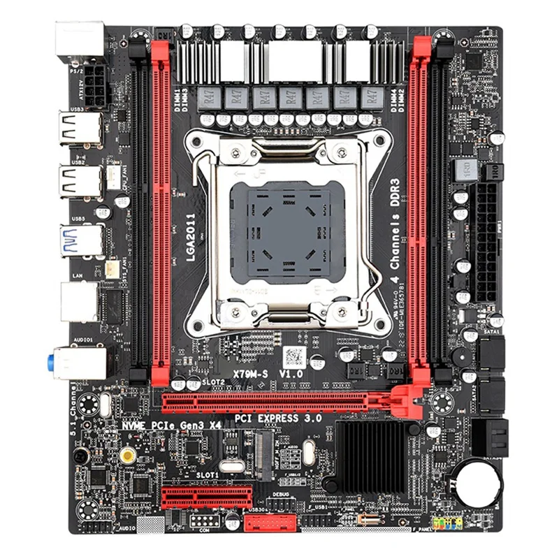 X79MS LGA2011 набор материнских плат комбо с E5 2689 4-Ch 4x8 Гб оперативной памяти 32G 1866 МГц DDR3