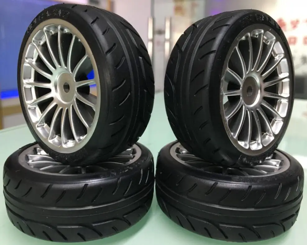 KYOSHO RALLY 4PCS 1/10 на дороге Дрифт автомобильных шин набор для Tamiya TT01D/E TT02 4 шт - Цвет: KYOSHO RALLY 4PCS