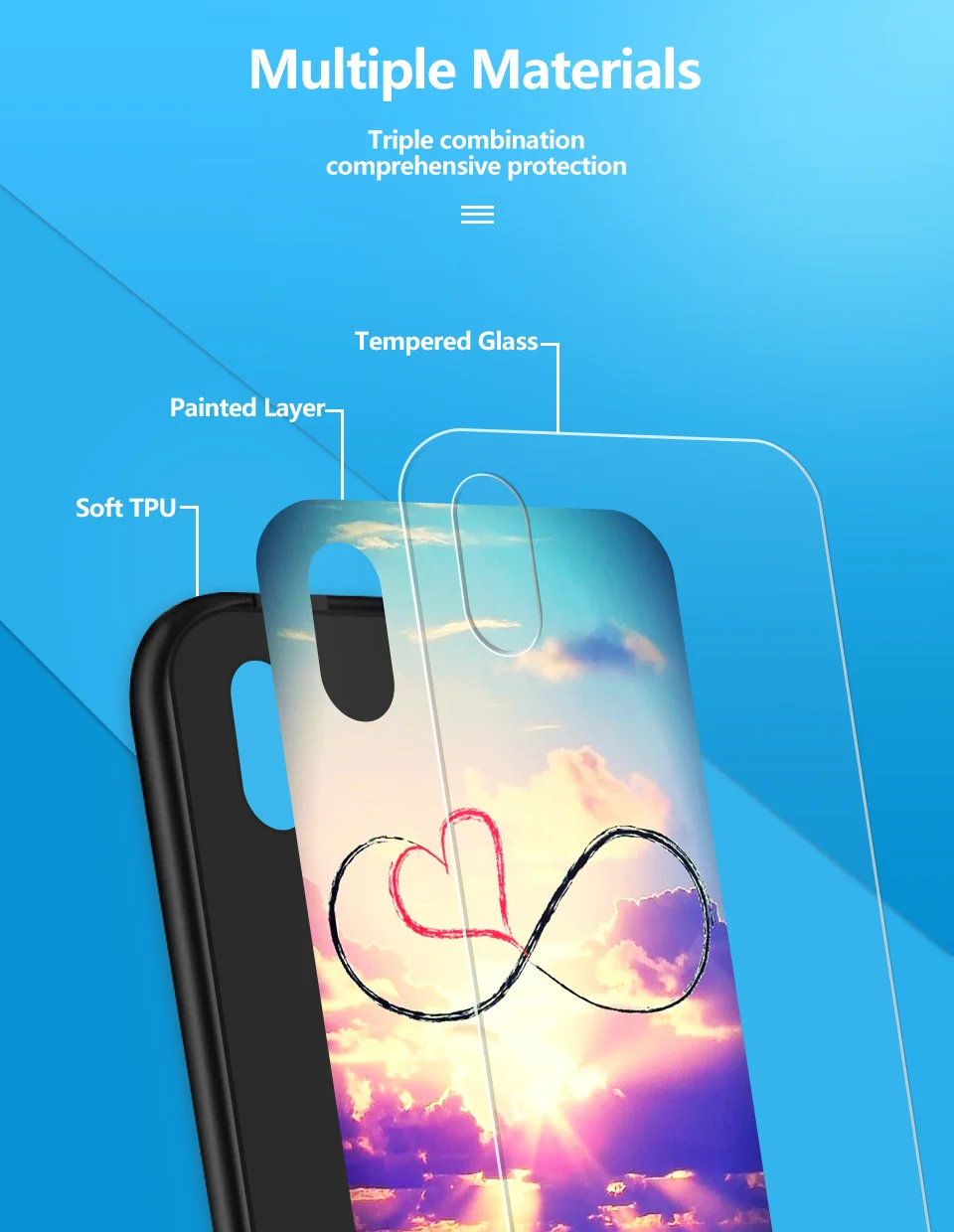 Для Xiaomi Redmi Note 6 звездный узор закаленное стекло чехол для телефона Redmi Note 7 мягкий силиконовый край полная защита жесткий чехол
