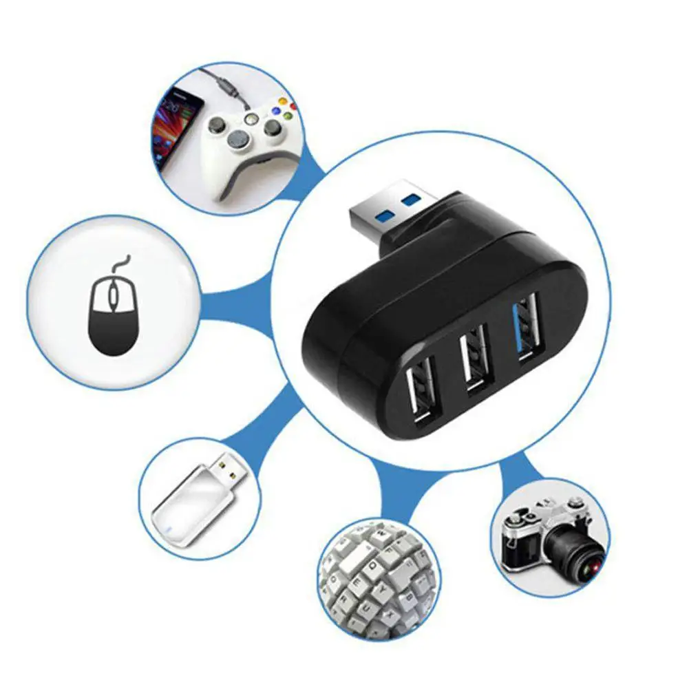 

Для смартфона с 3 портами вращающийся USB 2,0 концентратор разделитель Портативный мини usb-хаб вращающийся 2,0 Расширение G5I4