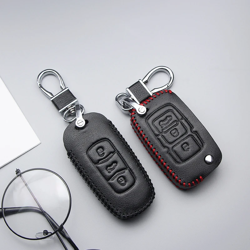 Чехол для автомобильного ключа из натуральной кожи с пультом дистанционного