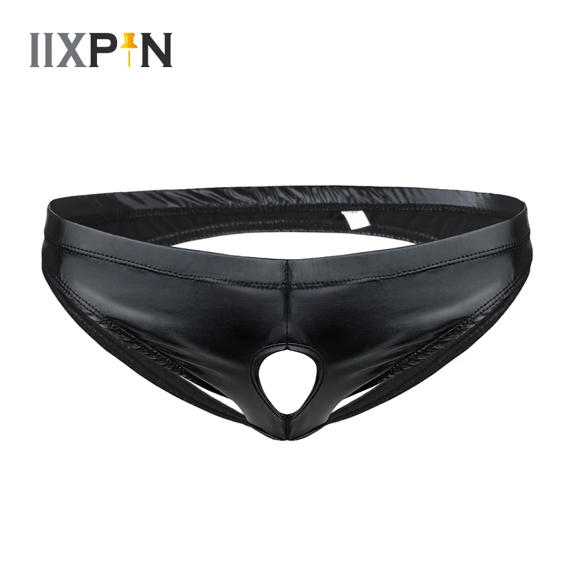 

Jockstrap Mens Underwear Sexy Panties Male Patent Leather Bikini Briefs Open Butt Hot Sexy Gay Jockstrap Underwear Underpants