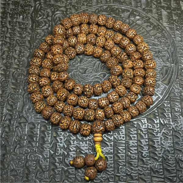 9 мм Тибетский буддизм 108 старая Ваджра Бодхи семена молитва шарик Мала