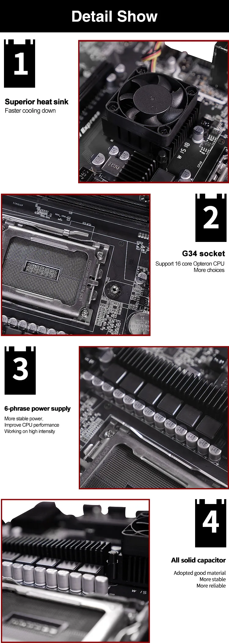 X89 AMD 970 чипсет материнской платы с двухканальным разъемом DDR3 SATA2 mSATA поддержка AMD G34 сокет процессора