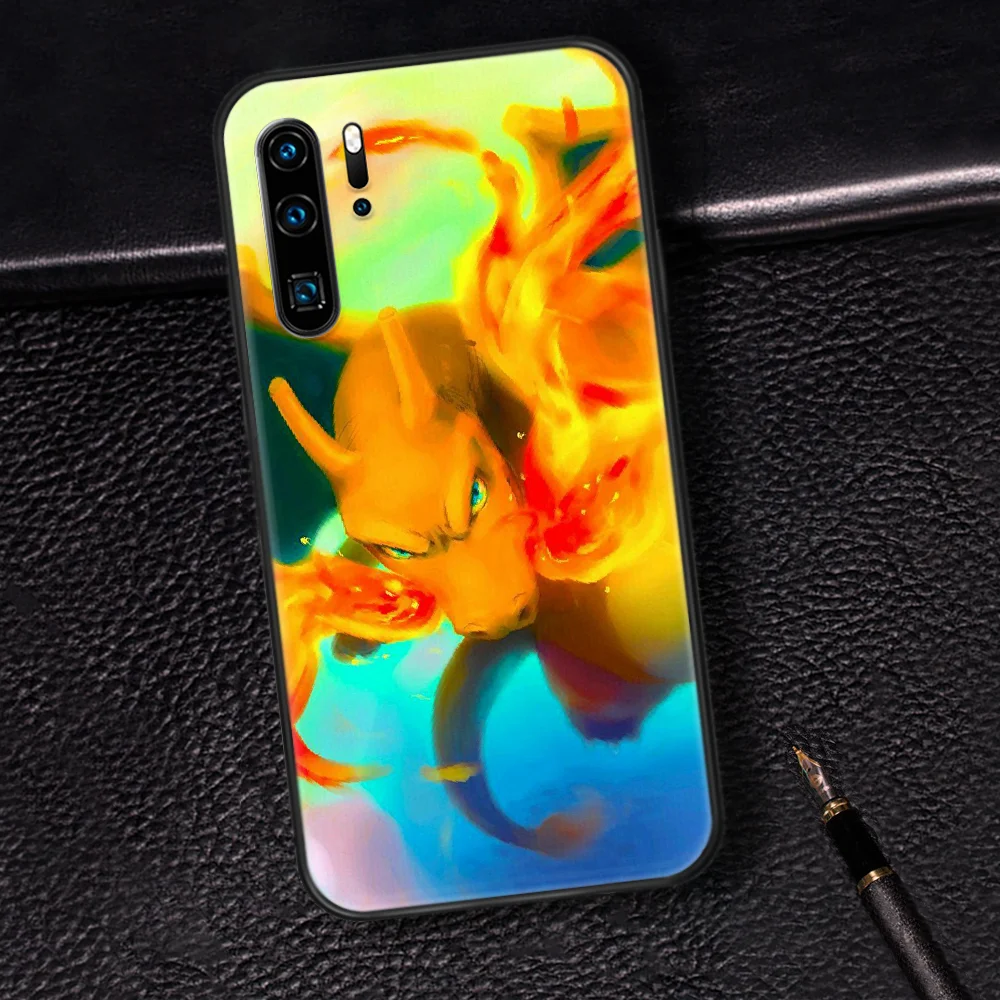 

Charizard Cartoon Anime Phone Case For Huawei P Mate 10 20 30 40 Pro Lite Smart 2019 2021 black Funda Trend Back Fashion Etui