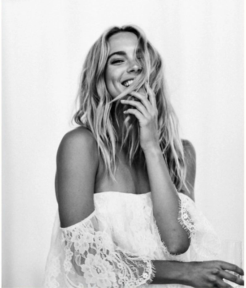 Женское свадебное платье с открытыми плечами кружевное в стиле бохо открытой