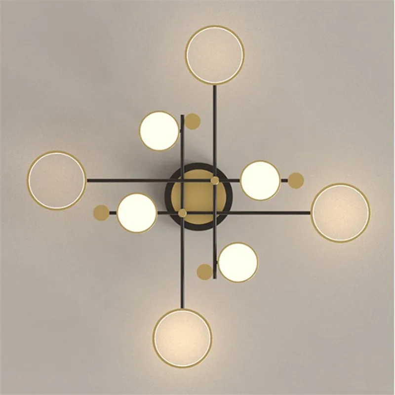 Купить Люстра Artpad потолочная черная, 4/6/8, с пультом дистанционного управления