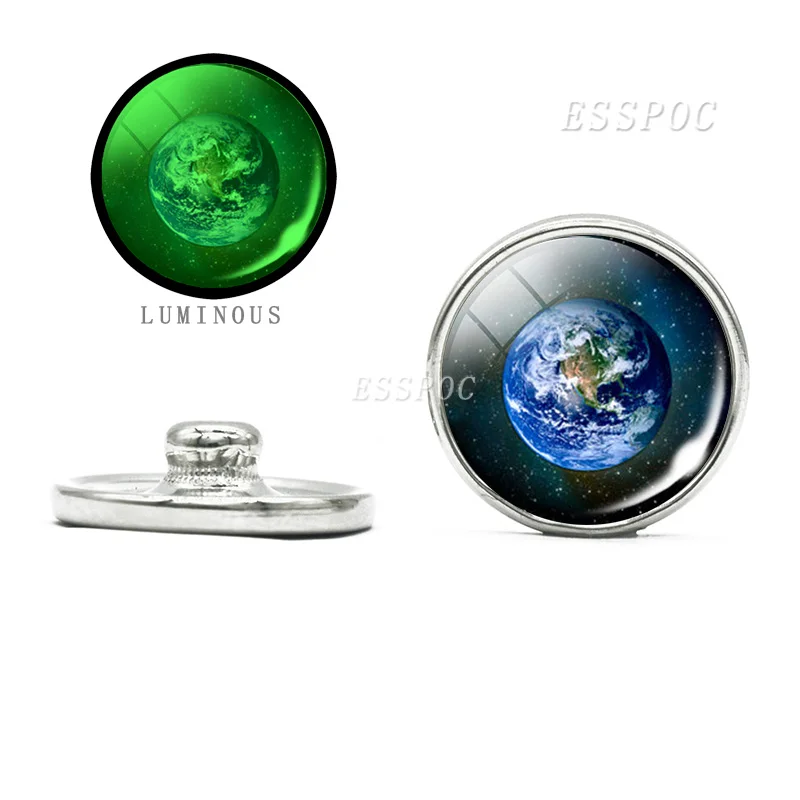 Светящаяся 18 мм солнечная система галактика стекло кабошон Кнопка Юпитер Луна