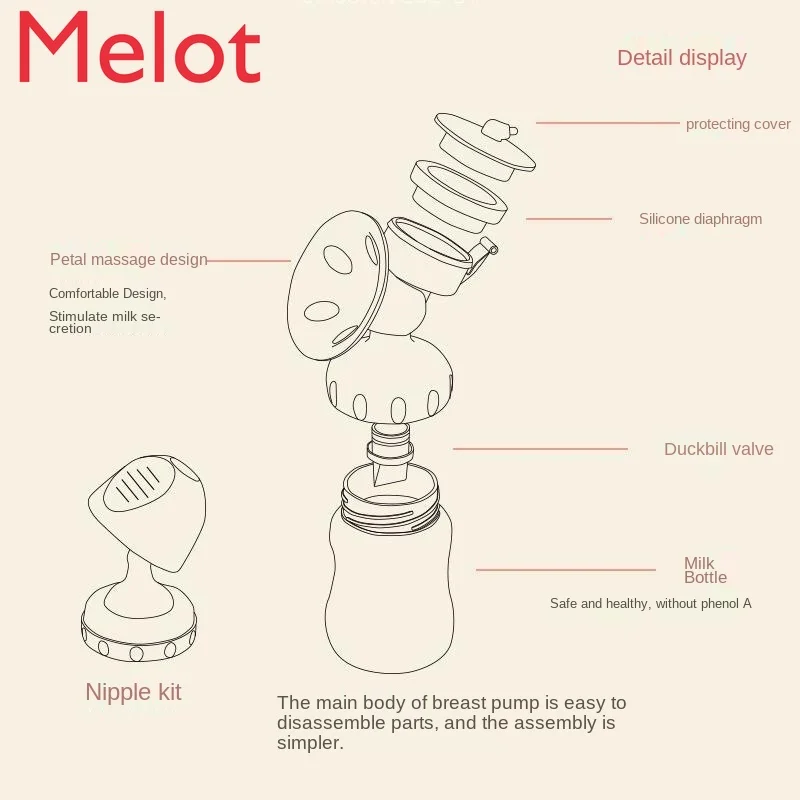 

YJY MISUTA Single Side Breast Pump Electric Portable Automatic Milker Maternal Breast Pump Large Suction Milk Suckling Device
