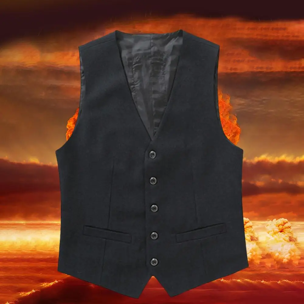 

Мужской теплый жилет с V-образным вырезом и зарядкой через USB