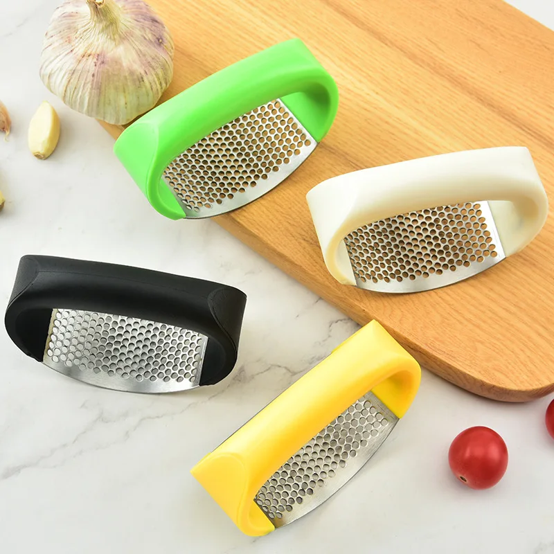 

Kitchen Gadgets Stainless Steel Hand Ring Garlic Press To Clamp Garlic Pounding Garlic Household Manual Garlic Pounding Device