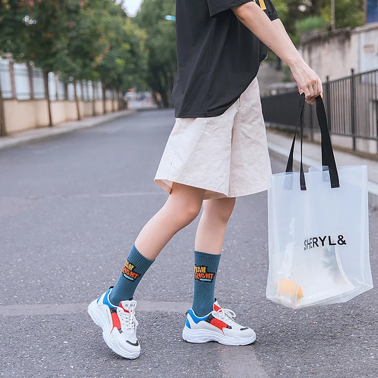 Модные носки для скейтборда корейские уличные спортивные Harajuku унисекс веселые