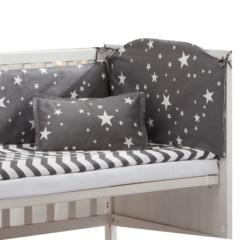 

6/9PCS Wave Stars Baby Bedding Set Newborn Crib Duvet Sheet baby bed bumper room decor bed decoration ,120*60/120*70cm