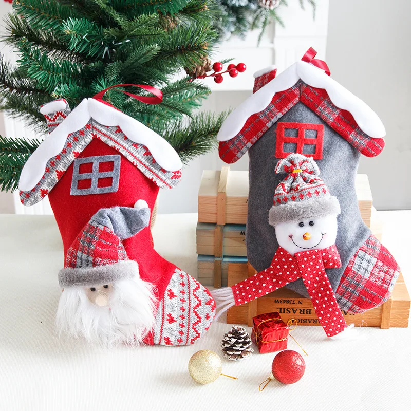 

NewYear'sDecorations,35cm SantaClausSnowman-shapedClothArt Socks Pendants,CreativeChildren'sCandy Bags,ChristmasHousehold Items,