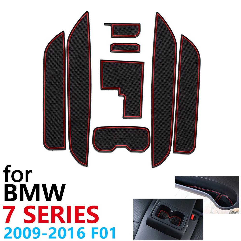 Противоскользящие резиновые чашки подушки двери паз коврик для BMW 7 серии F01 F02 730