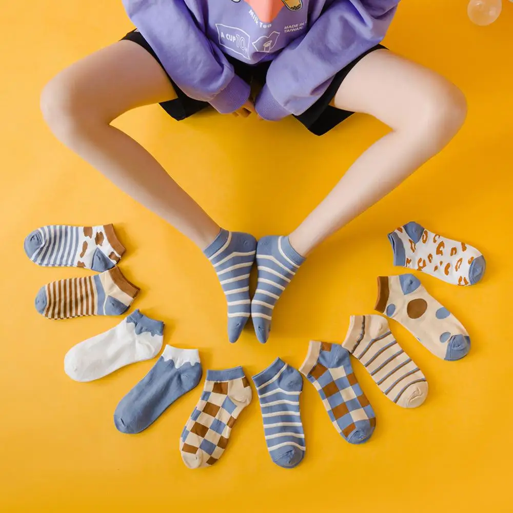 

Jeseca New Fashion Designer Women Ankle Socks Harajuku Student Girl Cotton Underwear Sports Summer Funny Women Short Socks