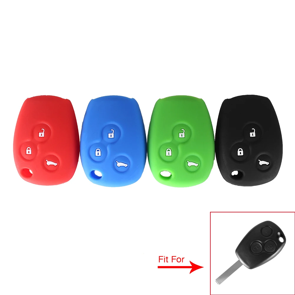 Силиконовый чехол для ключей KEYYOU 3 кнопки Renault Clio Scenic Megane Duster Sandero Captur Twingo Modus