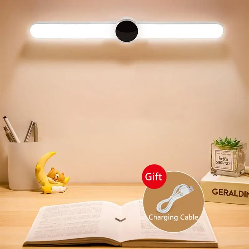 

Светодиодная настольная лампа с защитой глаз, прикроватный светильник для чтения для спальни с USB-зарядкой и магнитом, лампа для спальни