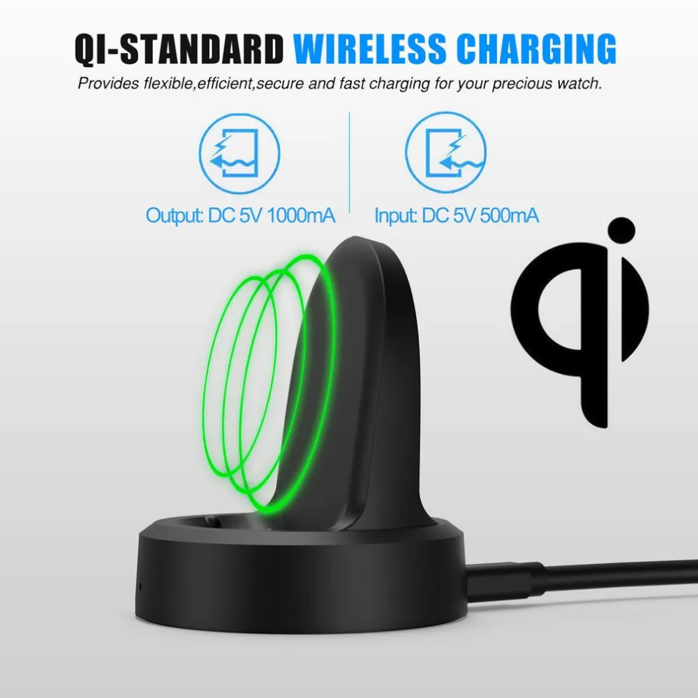 Charger For Samsung Gear S3 Portable Wireless Charging Dock Magnetic Cradle Classic Frontier Smart Watch Charger