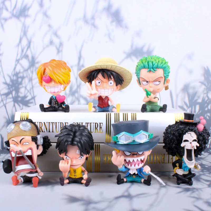 Новые игрушечные фигурки Q Ver. Luffy Nami Zoro Sanji Robin этпэ Фрэнки Брук Usopp GK ПВХ экшн