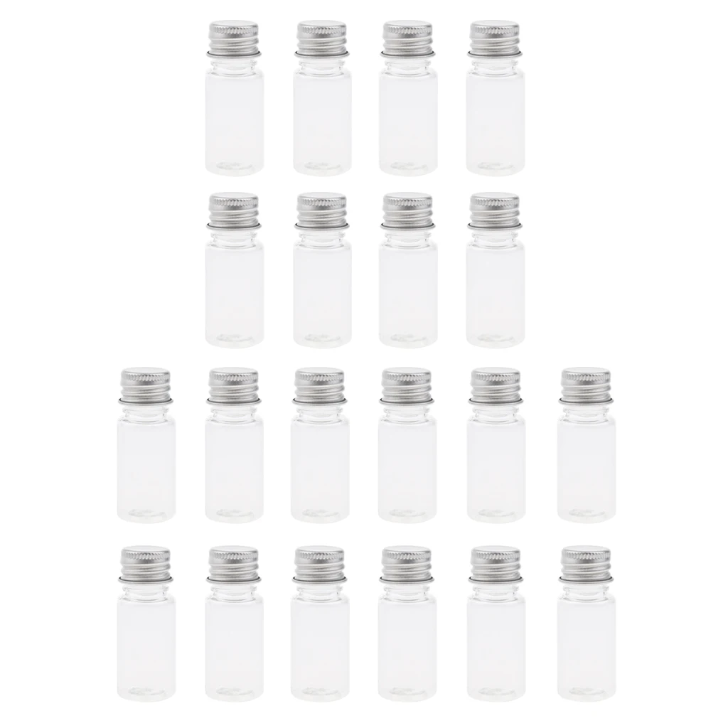 

20pcs Plastic Clear Travel Empty Refillable Makeup Bottles Container 10ml