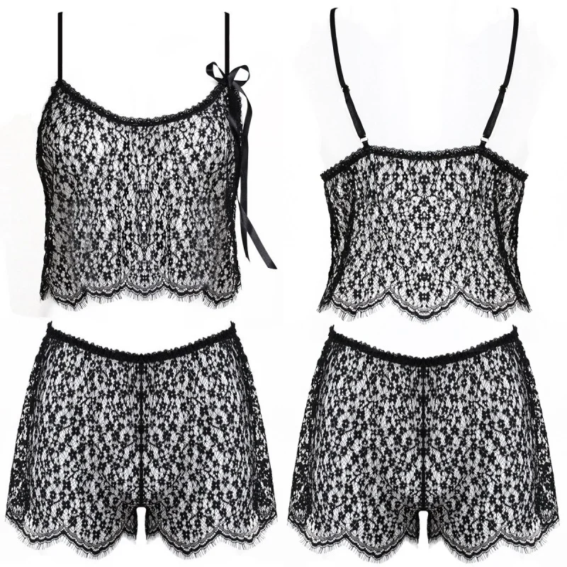 Прозрачная Пижама с тонкими лямками плоский рог дюжина нижних трусов