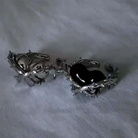 imprisoned heart metal thorns love ring irregular niche design open ring men and women couple jewelry