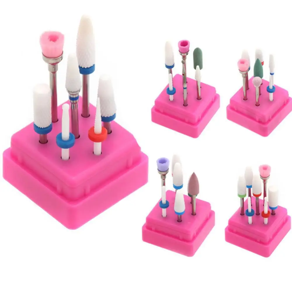 

50% Hot Sale Ceramic Steel Alloy Grinding Dead Skin Removal Nail Art Drill Bit Brush Set