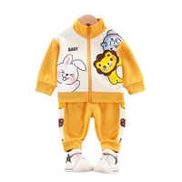 new spring baby girls fashion clothes autumn toddler casual costume children boys cartoon jacket pants 2pcssets kids sportswear