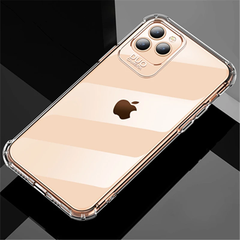 Полная защита анти-желтый прозрачный ТПУ чехол для Iphone 11 Pro Max Xs X Xr 6 6s 7 8 Plus задняя
